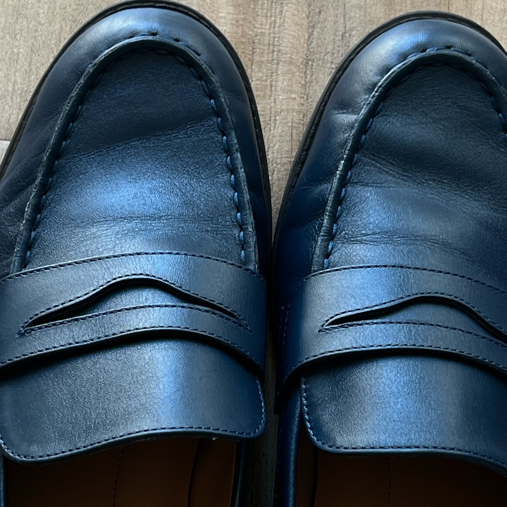 Cole Haan Midnight Blue Leather Loafers - Picture 3 of 4